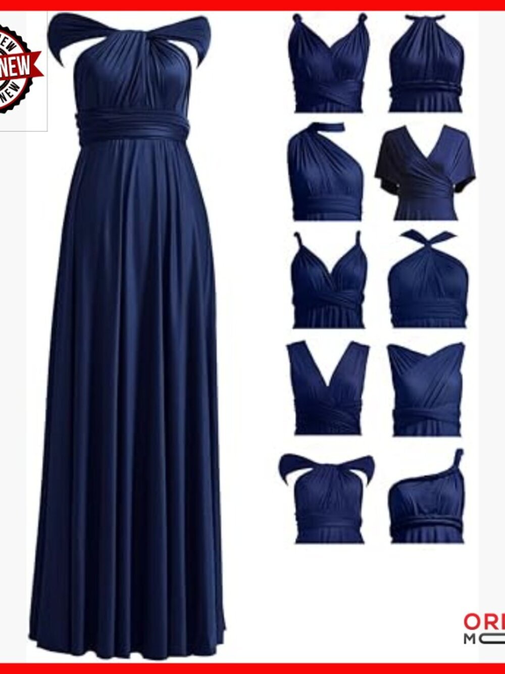 Convertible Infinity Bridesmaid Dress Plus Size Formal Multi-Way Twist Wrap